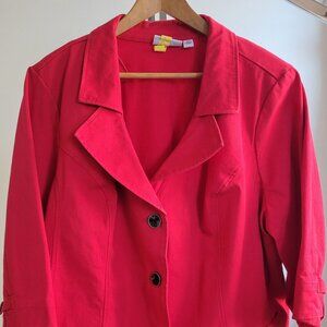 Denim&Co Bold Red Women's Blazer